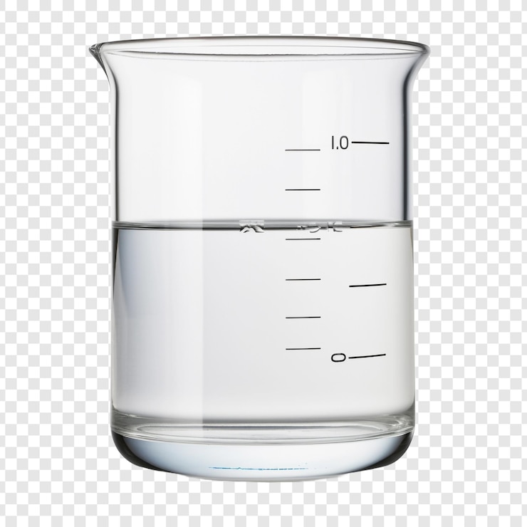 PSD beaker isolated on transparent background