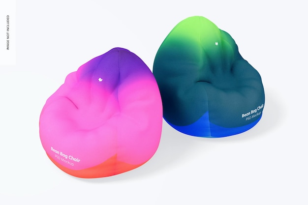 PSD bean bag chairs mockup