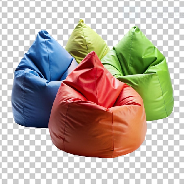 PSD bean bags on transparent background