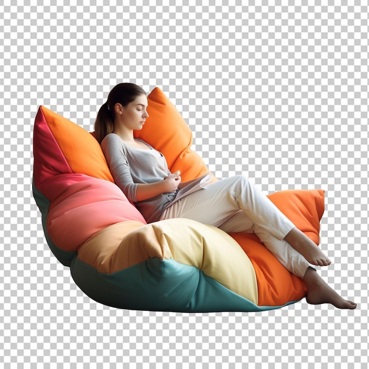 PSD стул с сумкой для бобов png