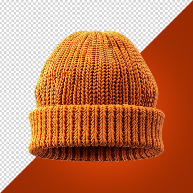 PSD beanie hat isolated on white background