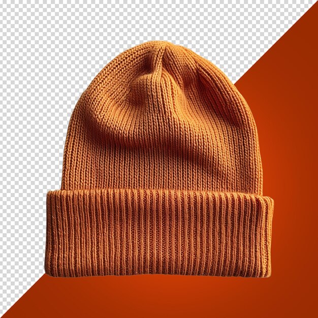 PSD beanie hat isolated on white background