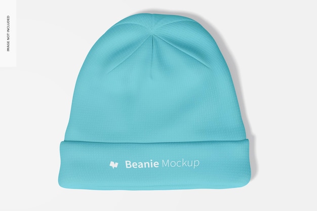 beanie mockup, top view