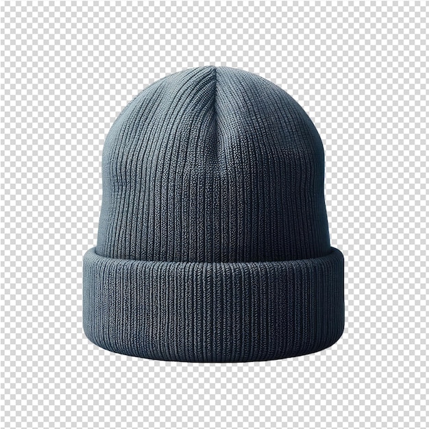 A beanie with a blue cap on it