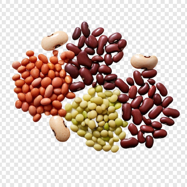 Beans isolated on transparent background