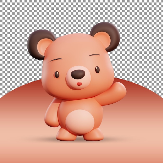 Orso rendering 3d posa 2