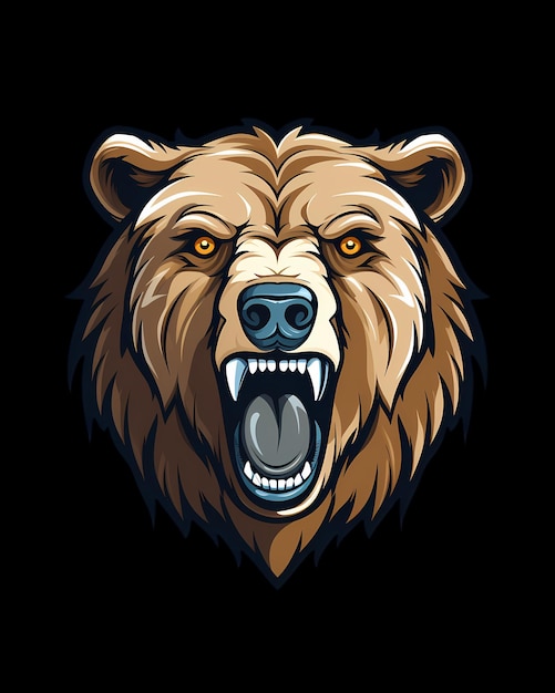 Bear art illustrations for logo stickers tshirt design poster etc