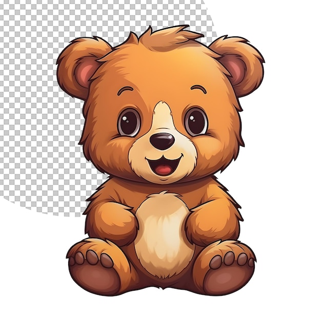 PSD bear baby toddler illustration on transparent background