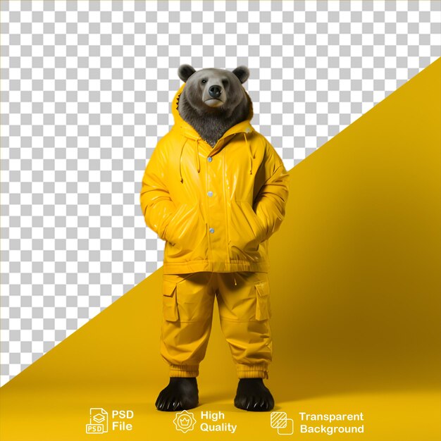 PSD 透明な背景に孤立したクマのキャラクター