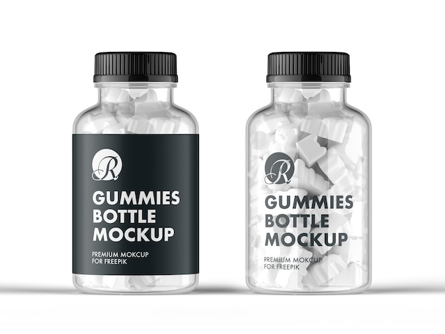 Bear Gummies Bottle Mockup