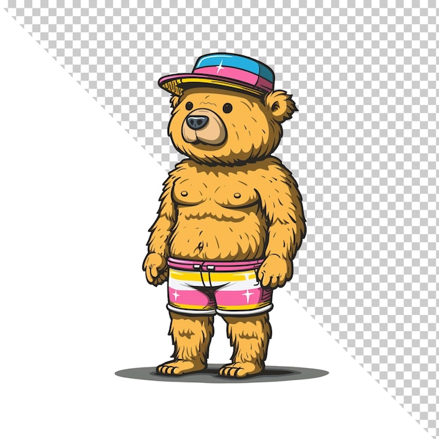 Bear isolated on transparent background