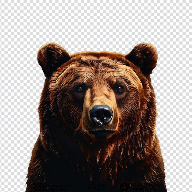 PSD bear isolated on transparent background