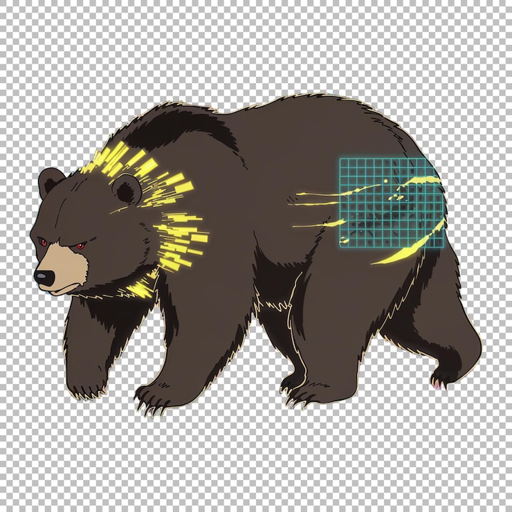 PSD a bear wearing jacket