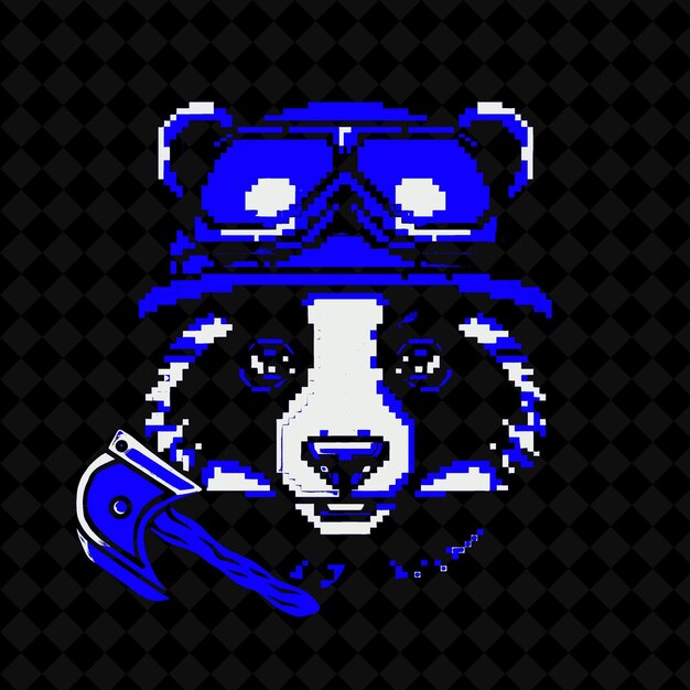 PSD a bear with a hat that says bear on it