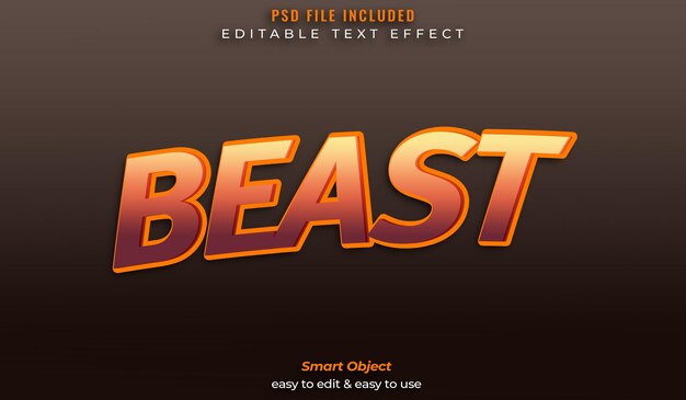 Beast 3d text effect