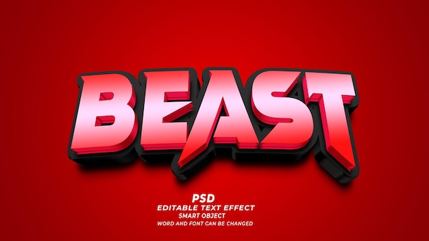 PSD beast psd 3d editable text effect