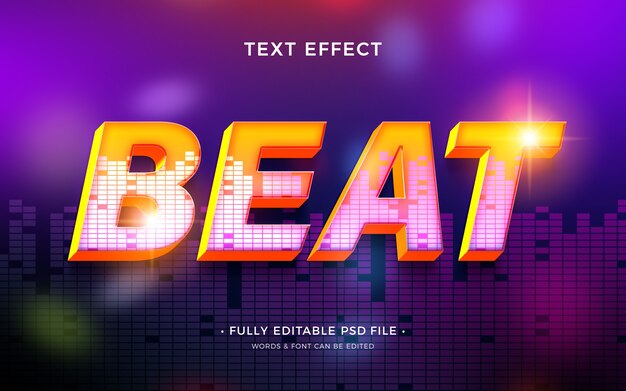 Beat text effect