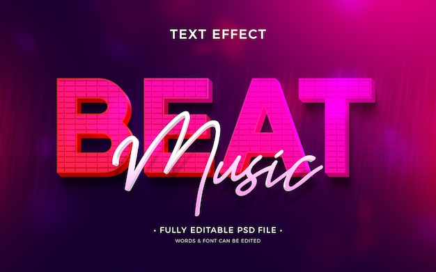 PSD beat text effect