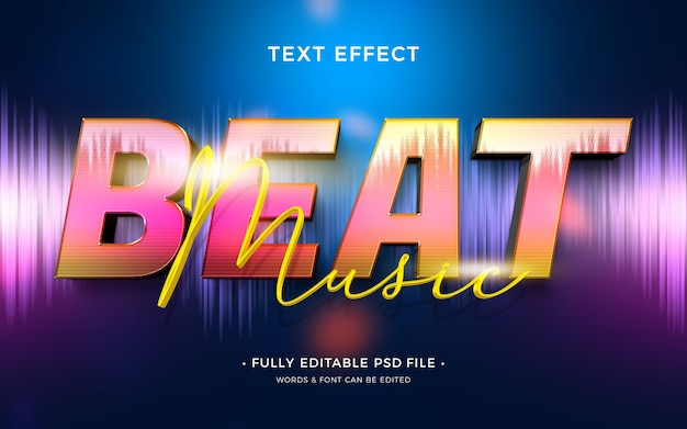 PSD beat text effect