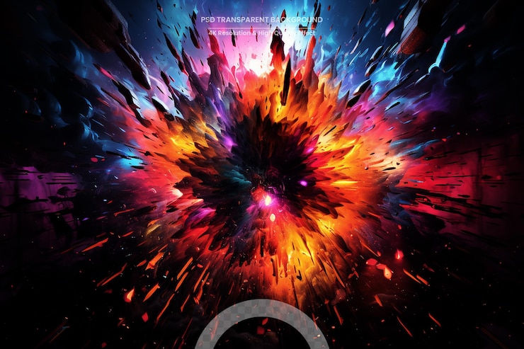 PSD a beatiful abstrack color explosion background