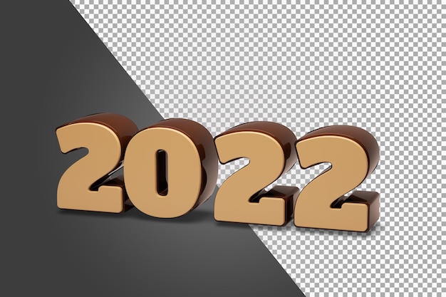 Beautiful 2022 3d render isolated