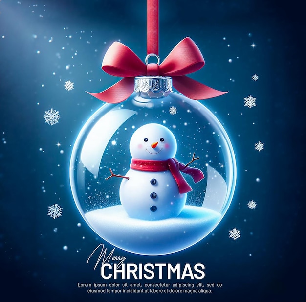 PSD beautiful 3d christmas background psd