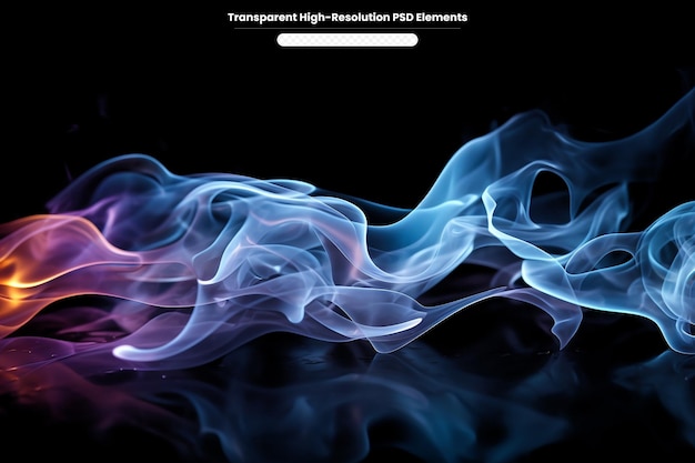 PSD Красивый абстрактный дизайн иллюстрации дыма