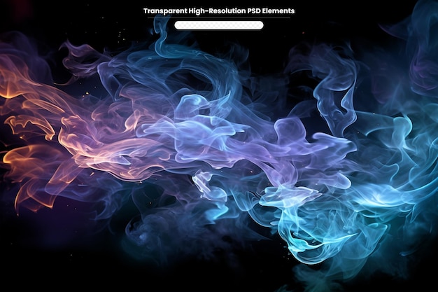 PSD Красивый абстрактный дизайн иллюстрации дыма
