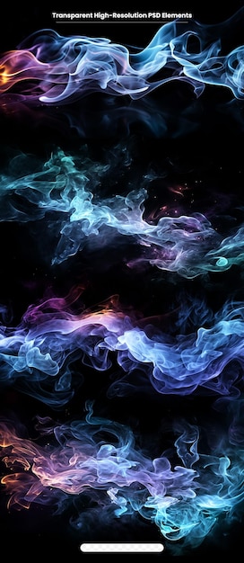 PSD beautiful abstract smoke illustration design