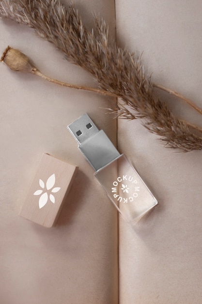 PSD beautiful accessories mockup in real context