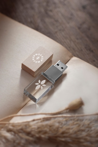 PSD beautiful accessories mockup in real context