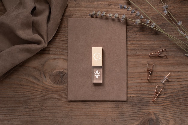 PSD beautiful accessories mockup in real context