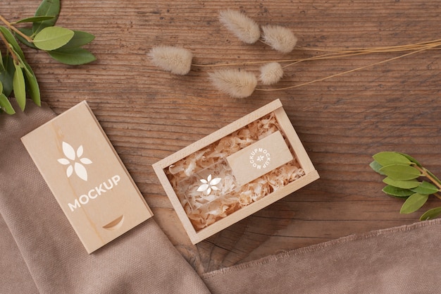 PSD beautiful accessories mockup in real context