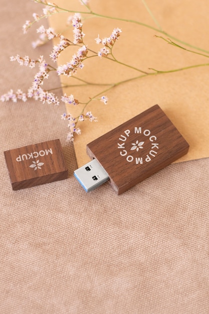 PSD beautiful accessories mockup in real context