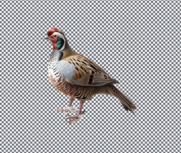 beautiful and magnificent winter game bird isolated on transparent background