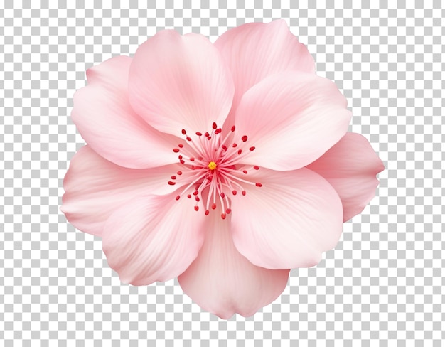 PSD 透明な背景に美しく写実的な、ピンクの花が咲きます。咲きなさい、植えなさい。 png。クローズアップビュー。要素を切り出します。生成型 ai。