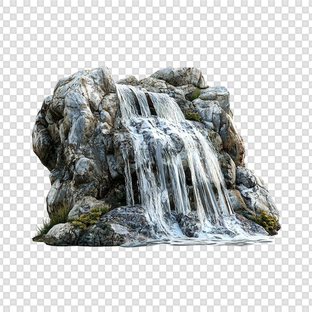 Beautiful Animated Waterfall isolated on transparent background