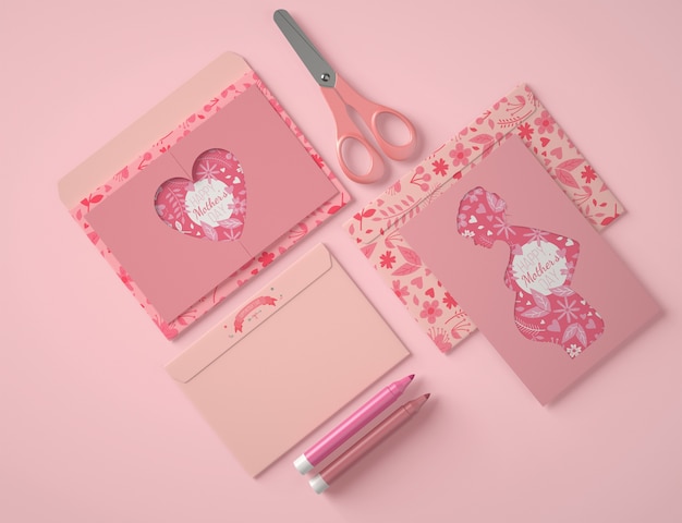 beautiful arrangement for mother's day mock-up