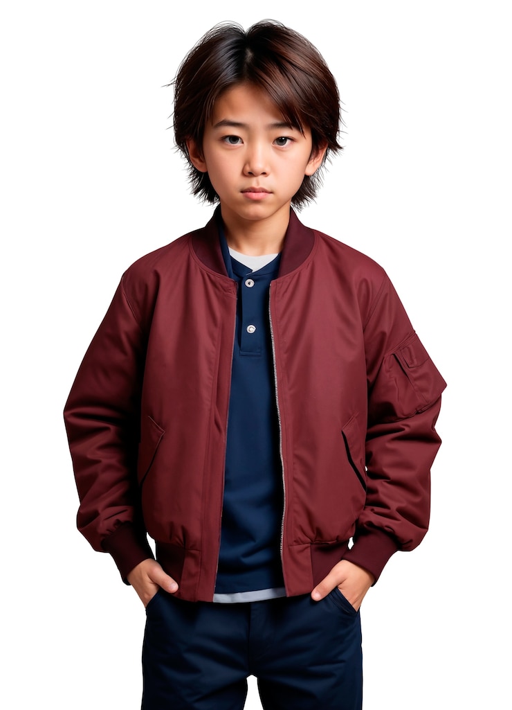 PSD 美しいアジアの子供がポーズをとっている