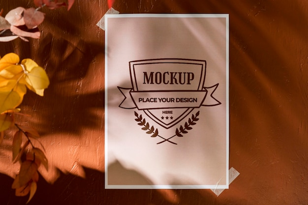 PSD bellissimo mock-up di moodboard autunnale