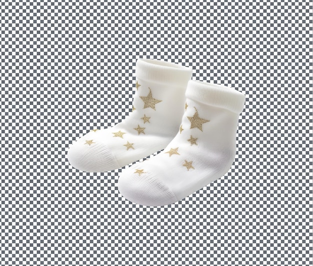 PSD beautiful baby socks isolated on transparent background