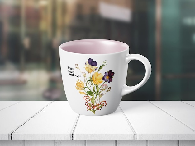 PSD beautiful background for gorgeous mug mockup