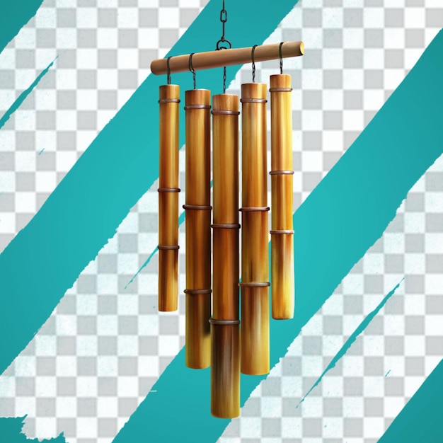 PSD beautiful bamboo wind chimes