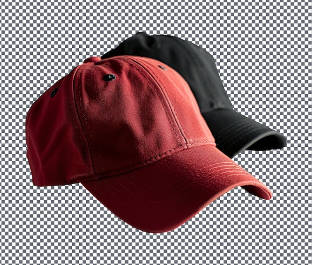 Beautiful baseball caps isolated on transparent background