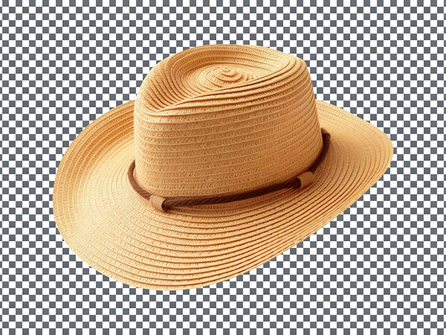 Beautiful beach hat isolated on transparent background