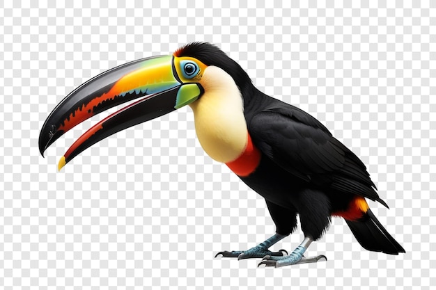PSD beautiful bird toucan png isolated on transparent background