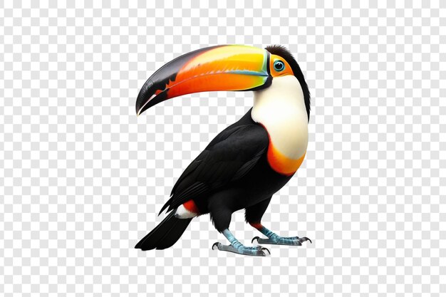 PSD beautiful bird toucan png isolated on transparent background