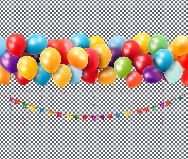 PSD bellissimo banner di compleanno isolato su sfondo trasparente