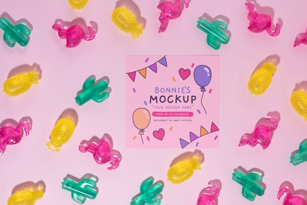 beautiful birthday invitation mockup