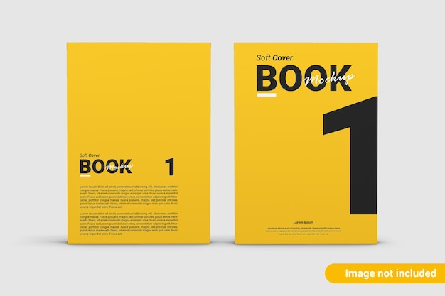 Bellissimo mockup di copertina del libro isolato